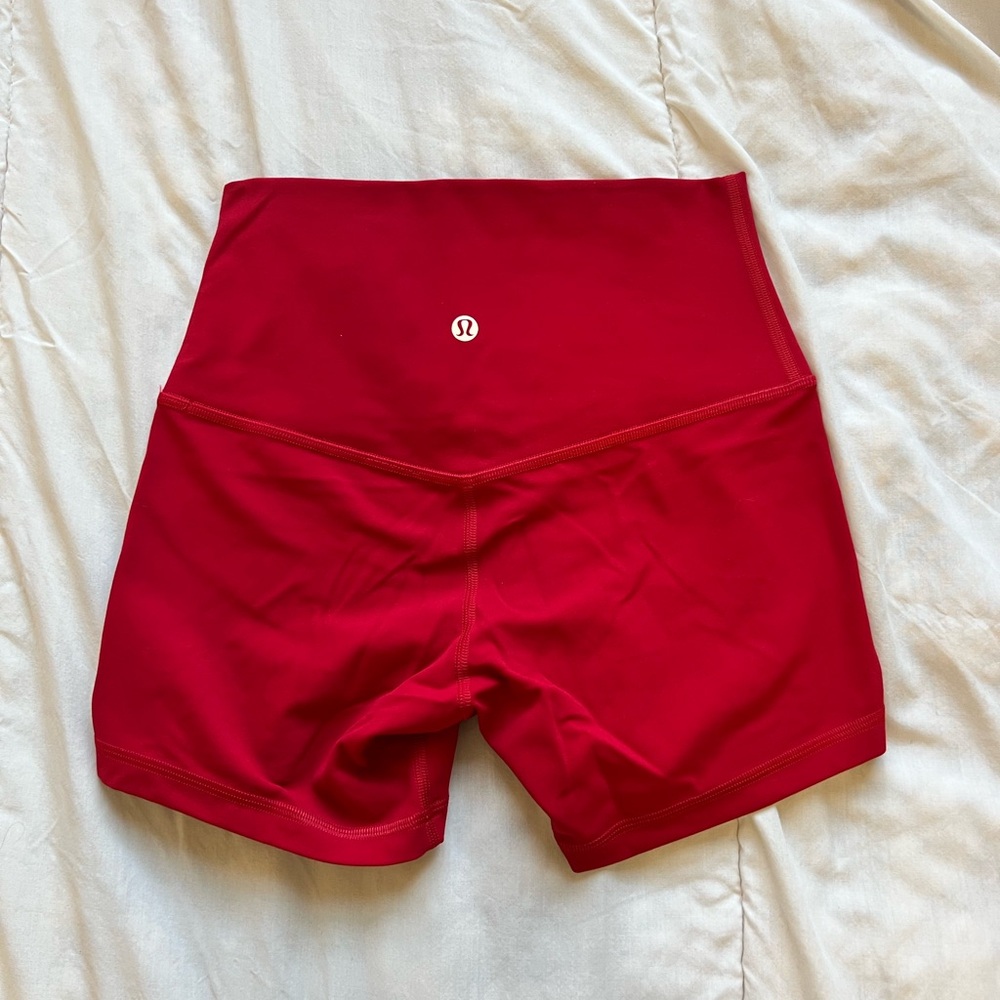 Lululemon 4” align shorts dark red